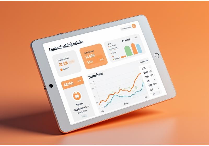 Interactive dashboard displaying a user's health metrics including sleep, steps, and hydration, with customizable widgets and progress charts.