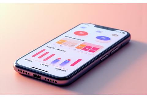 A smartphone screen showing a mood tracking app dashboard with colorful charts and emotion icons.